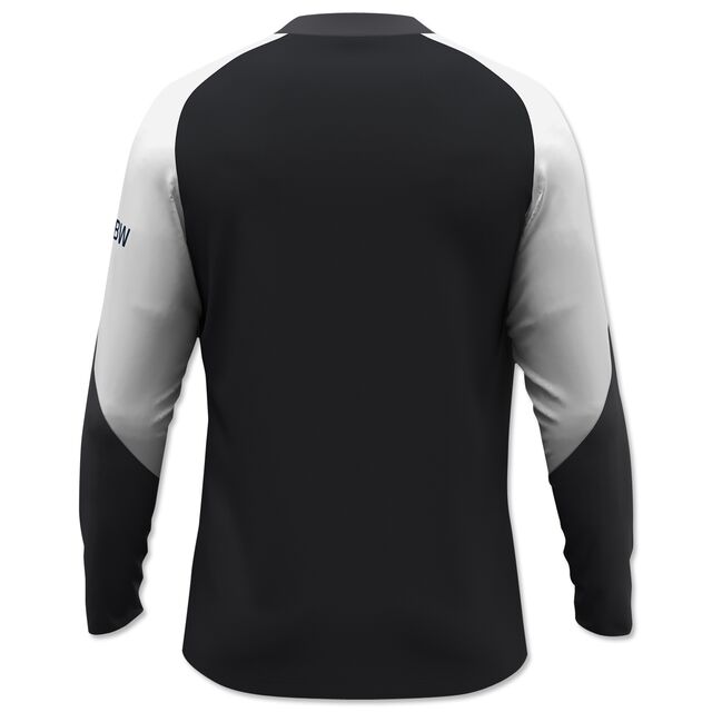 schwarz-weiße Rückseite des Trainingslongsleeves 25/26