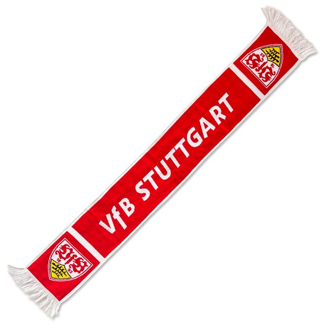roter Schal mit VfB Wappen und der weißen Aufschrift VfB Stuttgart