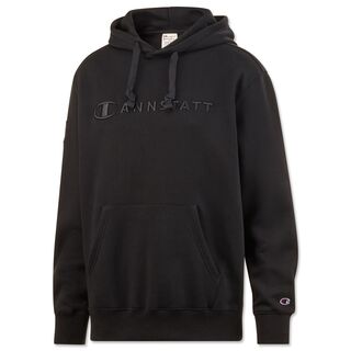 schwarzer Hoodie mit schwarzer Aufschrift Cannstatt