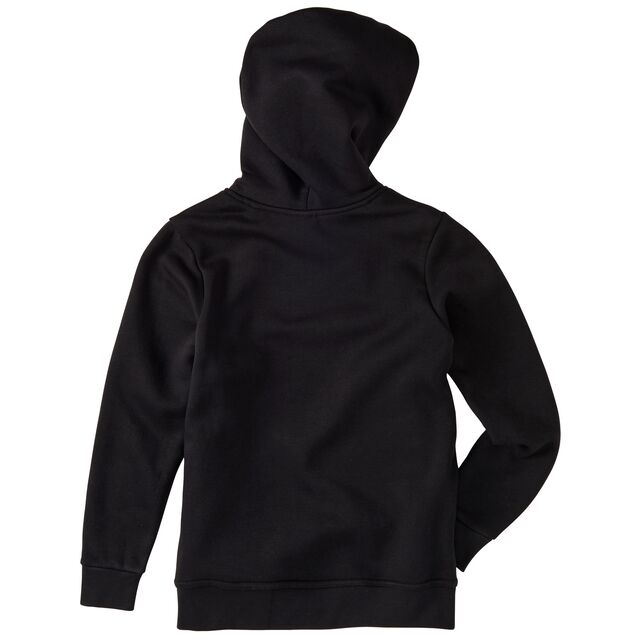 schwarze Rückseite des Hoodies