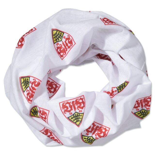 weißes Tuch mit VfB Wappen als Schal