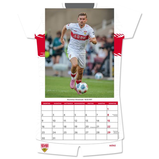 VfB shirt calendar 2026