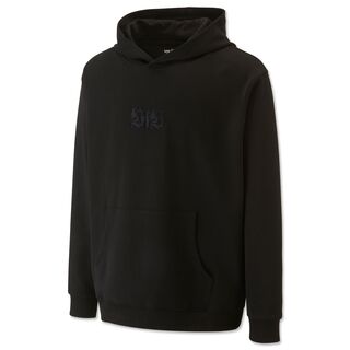 Schwarzer Hoodie mit gesticktem schwarzen VfB Schriftzug in der Mitte 
