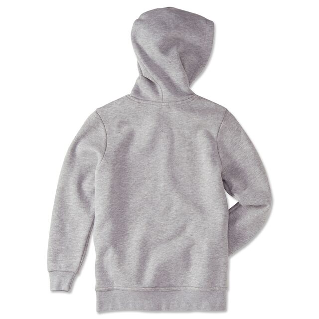 graue Rückseite des Hoodies