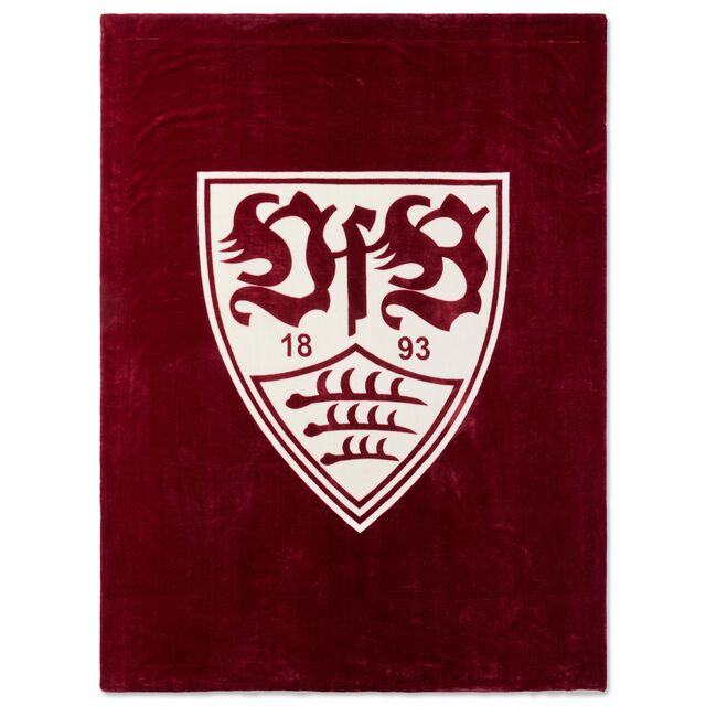 rote Sherpadecke mit weißem VfB Wappen