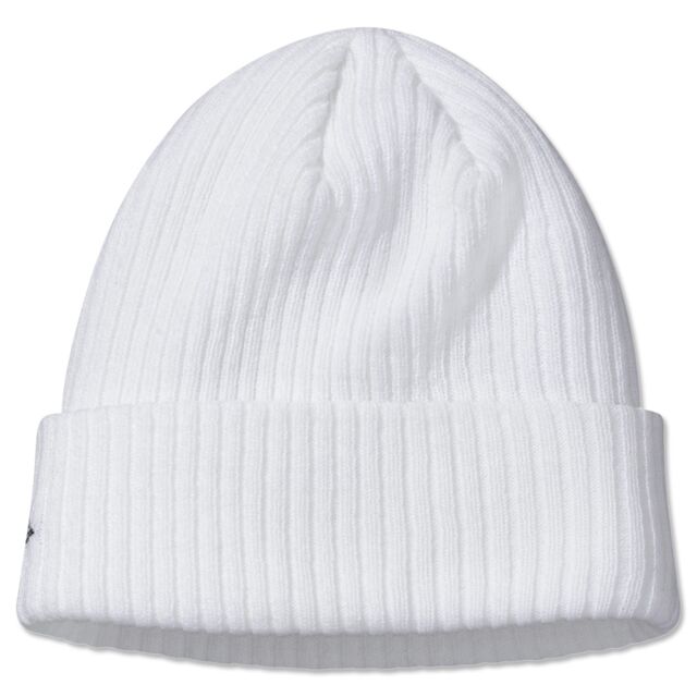 weiße Rückseite der Beanie