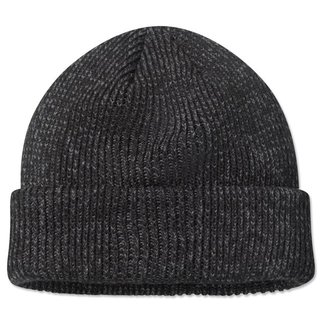 Rückseite der Beanie in verschiedenen Schwarztönen