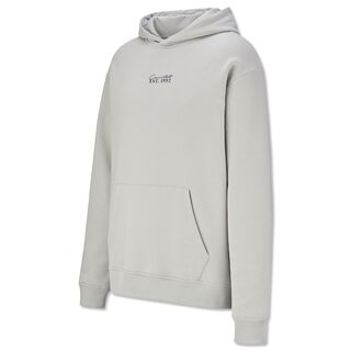 Grauer Hoodie mit Schriftzug EST 1992 Cannstatt 