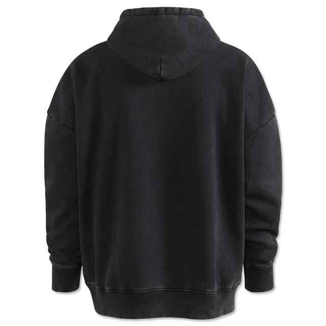 schwarze Rückseite des Hoodies