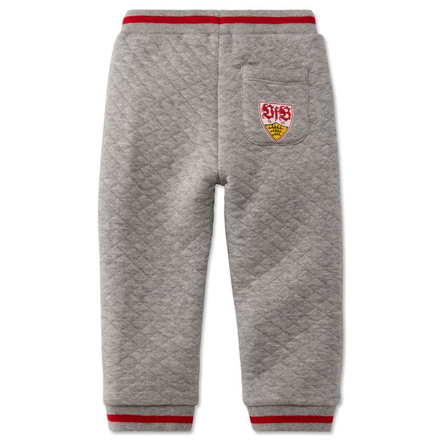graue Rückseite der Sweathose mit kleinem VfB Wappen
