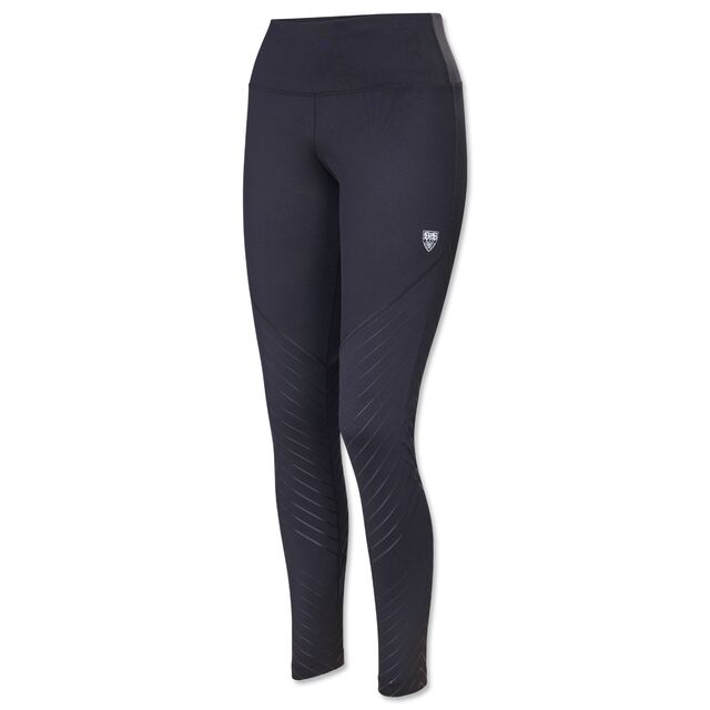 dunkelgraue Leggings mit kleinem VfB Wappen an der Seite