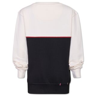 schwarz-weiße Rückseite des Sweaters