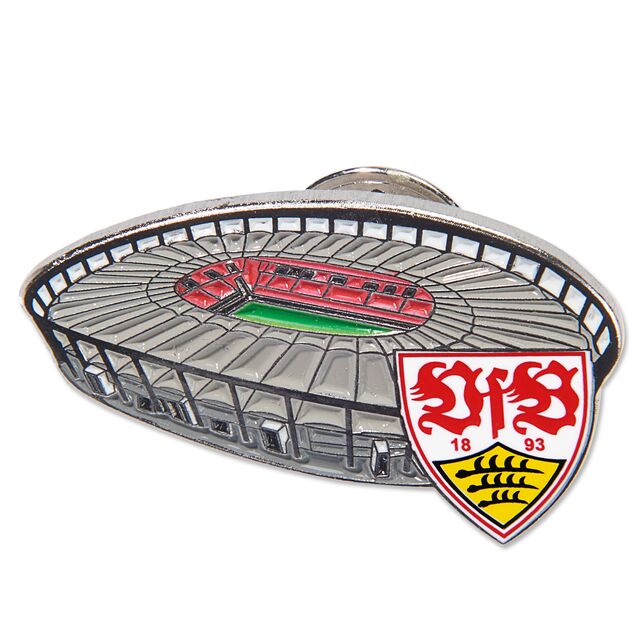 VfB Stadion mit VfB Wappen als Pin