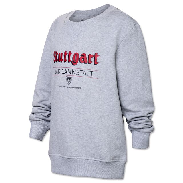 grauer Hoodie mit der Aufschrift Stuttgart Bad Cannstatt und dem VfB Wappen