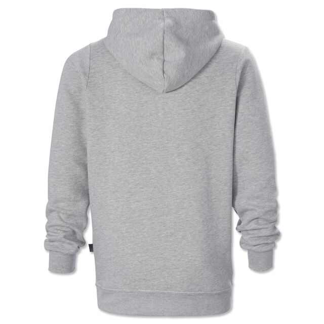 graue Rückseite des Hoodies