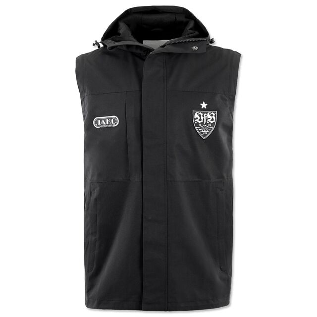 schwarzer Windbreaker Freizeit 25/26 mit abgenommenen Ärmeln