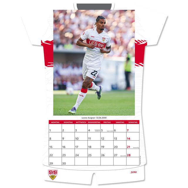VfB shirt calendar 2026