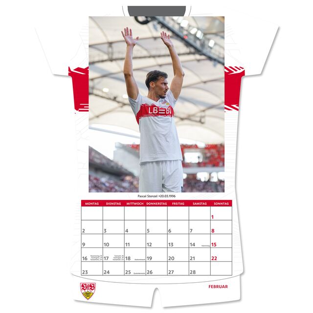 VfB shirt calendar 2026