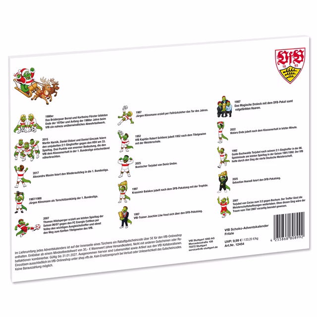 VfB chocolate advent calendar Fritzle