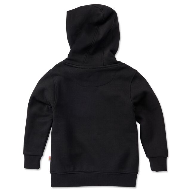 schwarze Rückseite des Hoodies