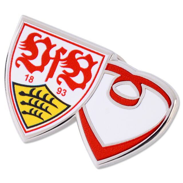 Pin im VfB Wappen und Stiftung Brustring Style 