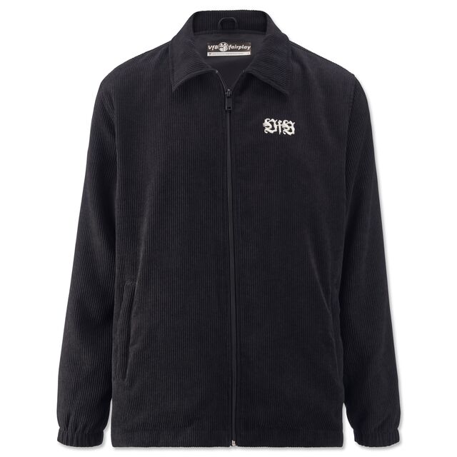 Jacke mit Zipper und Schriftzug VfB auf der Brust 