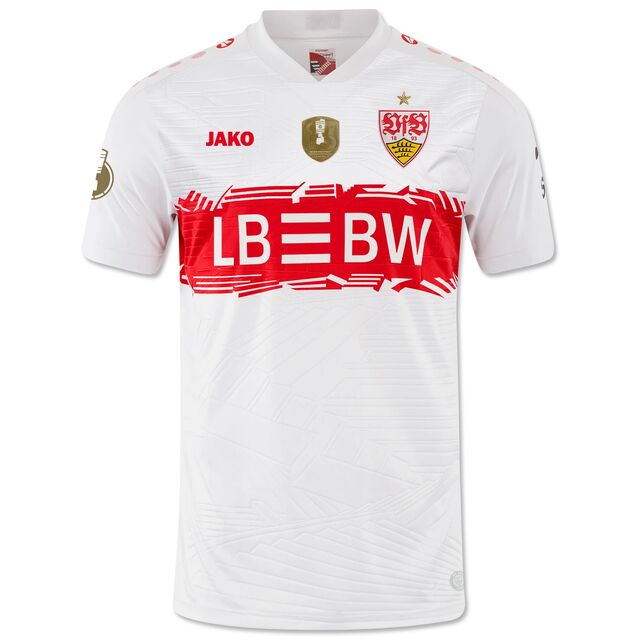 VfB Heimtrikot 25/26 mit goldenem Pokal Batch in der Mitte 
