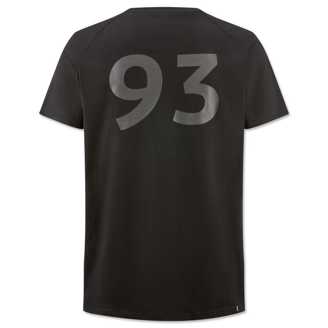 schwarze Rückseite des VfB T-Shirts Achtzehn93 mit grauer 93