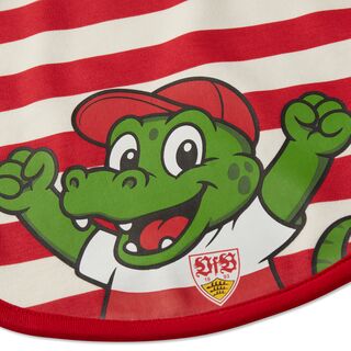 Nahaufnahme von Fritzle auf dem Lätzchen