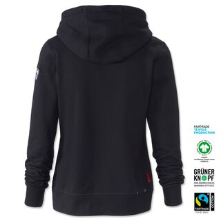 schwarze Rückseite des Hoodies