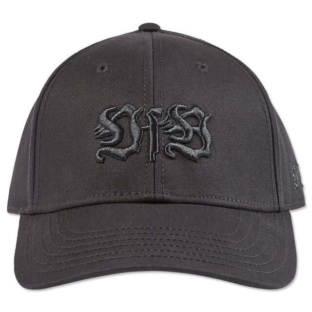 schwarze Kappe mit schwarzem VfB Logo auf der Vorderseite