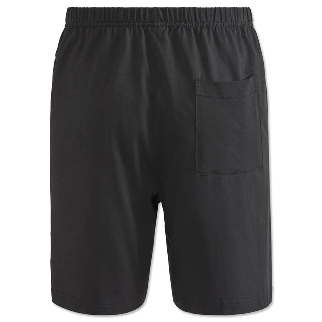 schwarze Rückseite der Shorts mit Hosentasche