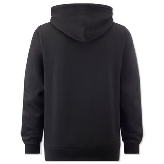 schwarze Rückseite des Hoodies