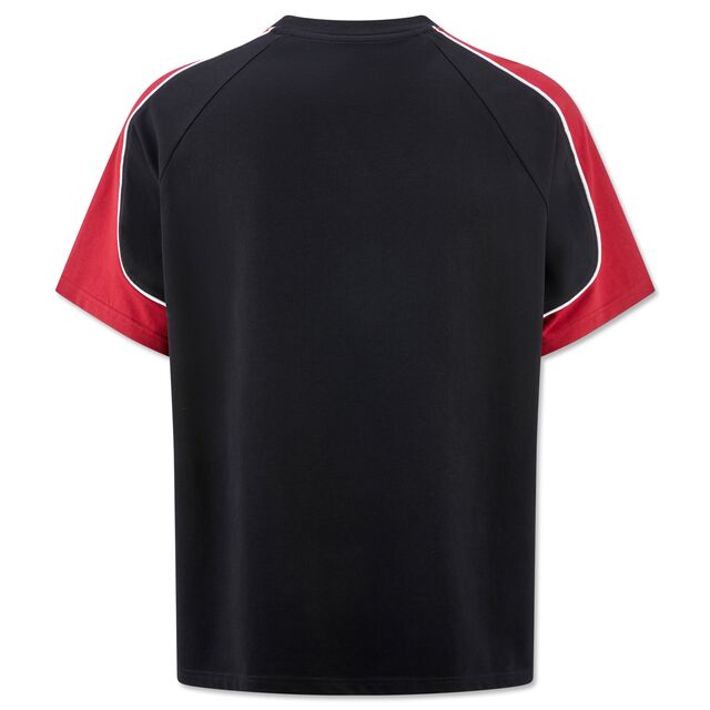 schwarz-rote Rückseite des VfB T-Shirts regular Y2K im 2000er Style