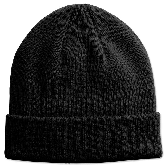 schwarze Rückseite der Beanie
