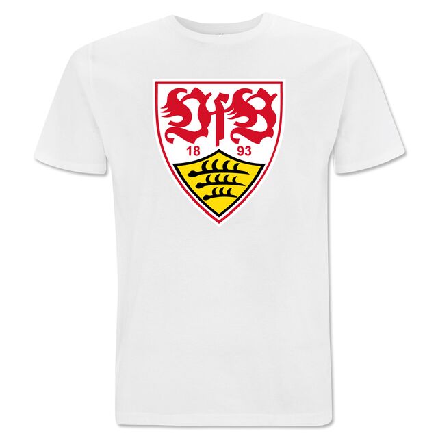 weißes T-Shirt mit großem VfB Wappen