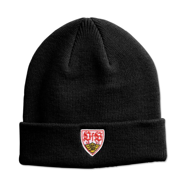 schwarze Beanie mit VfB Wappen