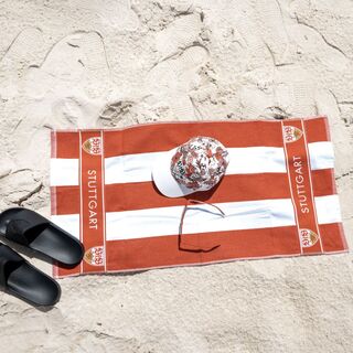 VfB bath towel striped