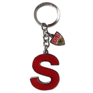 Buchstabe S als Schlüsselanhänger mit kleinem VfB Wappen