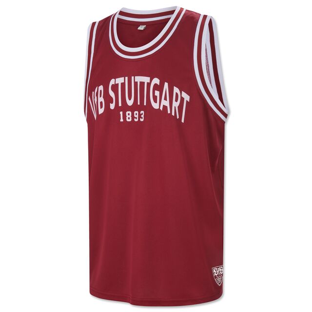 Tanktop in Rot mit VfB Stuttgart 1893 Schriftzug 