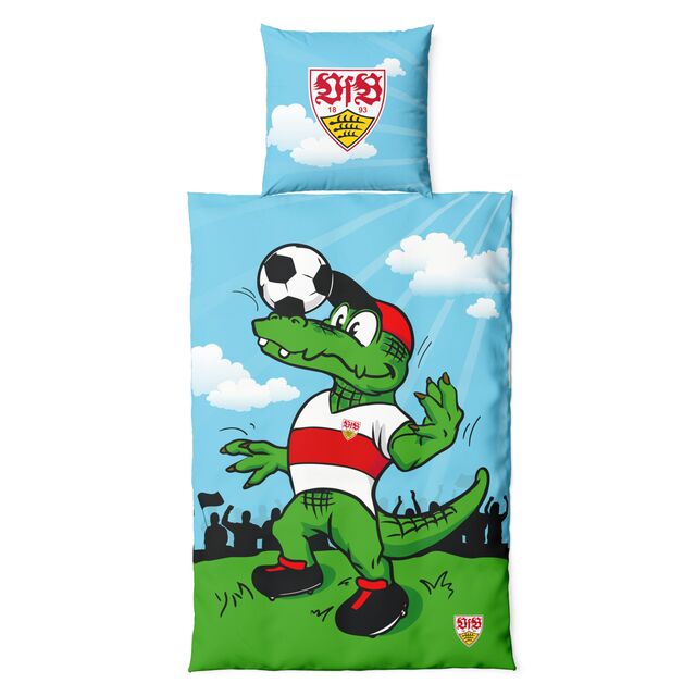 Bettwäsche mit Fritzle beim Fußballspielen
