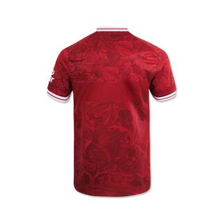 Rot gemusterte Rückseite des VfB Auswärtstrikots 25/26