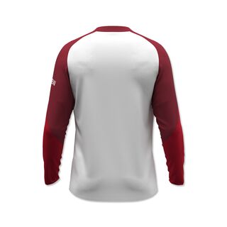 weiß-rote Rückseite des Trainingslongsleeves 25/26