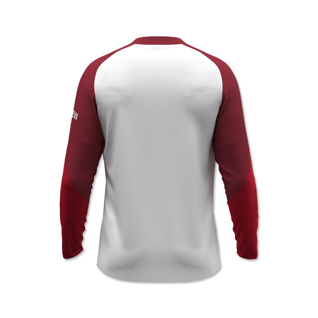 weiß-rote Rückseite des Trainingslongsleeves 25/26