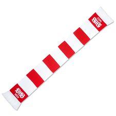 VfB Blockstreifenschal Wappen weiß-rot