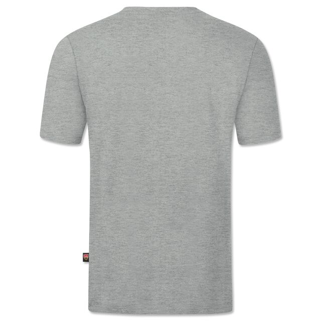 graue Rückseite des T-Shirts