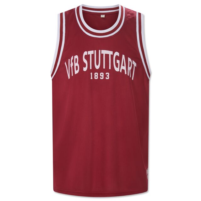 Tanktop in Rot mit VfB Stuttgart 1893 Schriftzug 