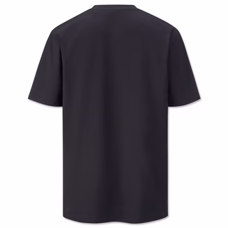 schwarze Rückseite des T-Shirts
