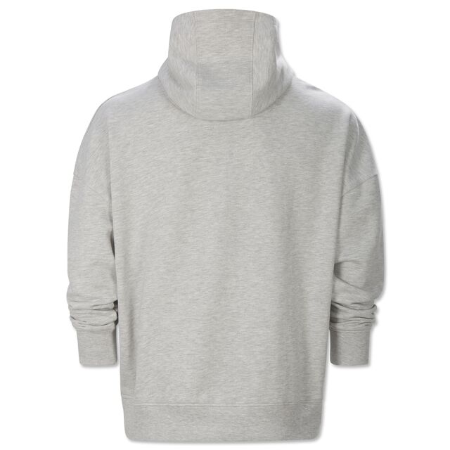 graue Rückseite des Hoodies