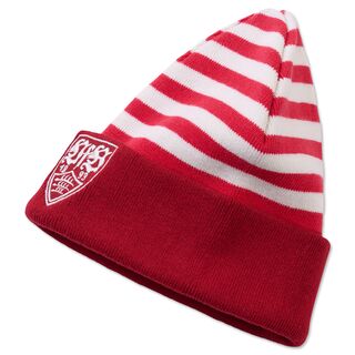 rot-weiß gestreifte Mütze mit VfB Wappen 